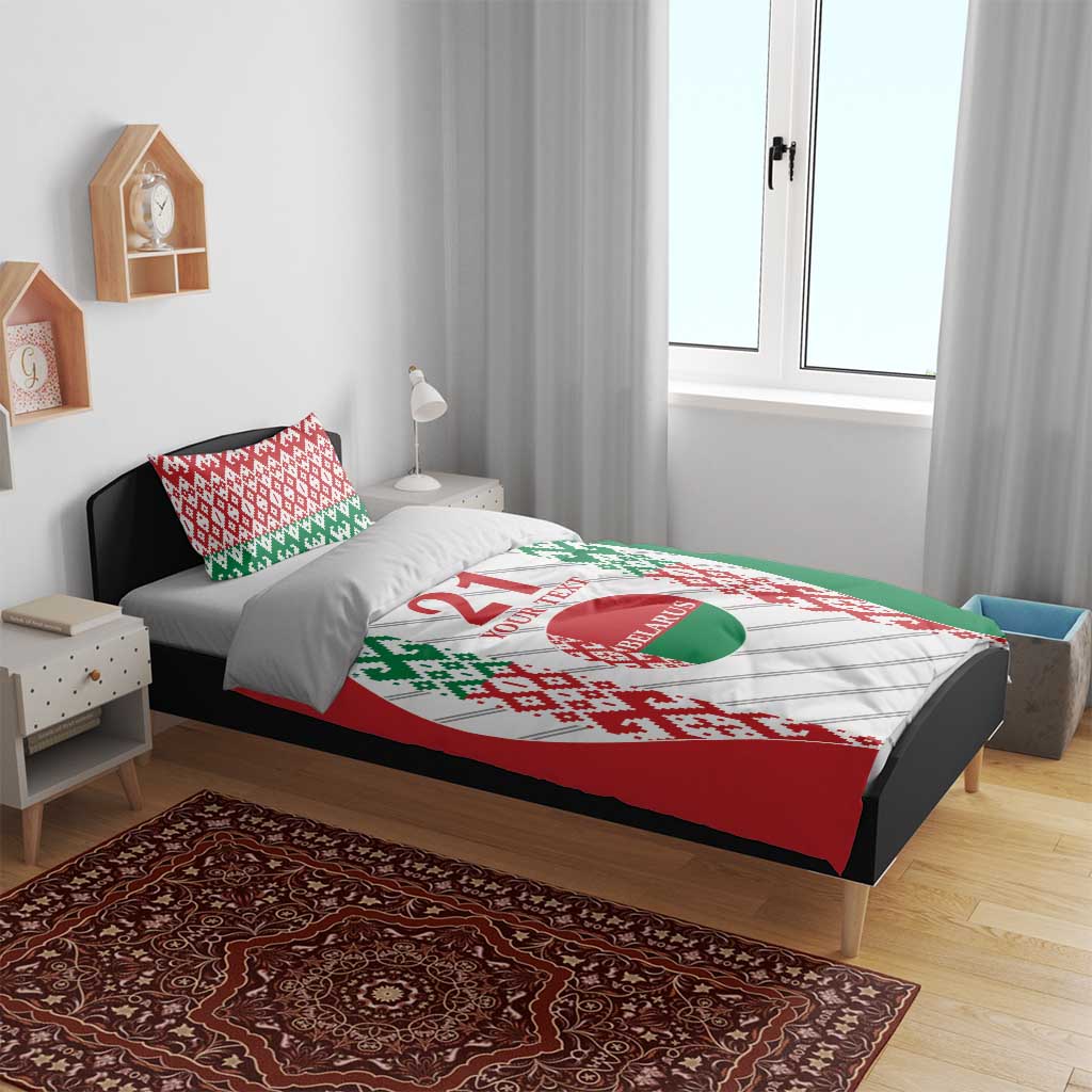 Belarus Football Custom Bedding Set Rushnyk Pattern