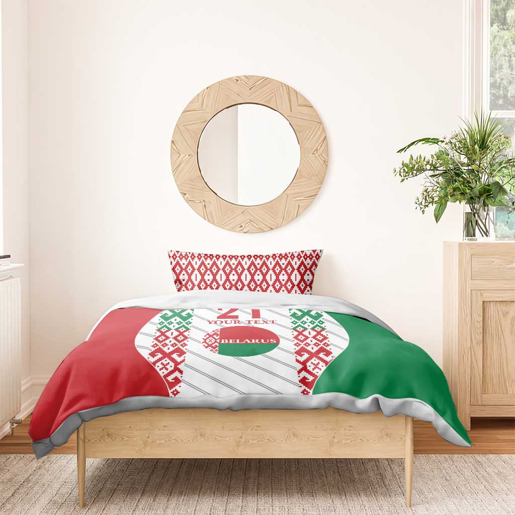 Belarus Football Custom Bedding Set Rushnyk Pattern