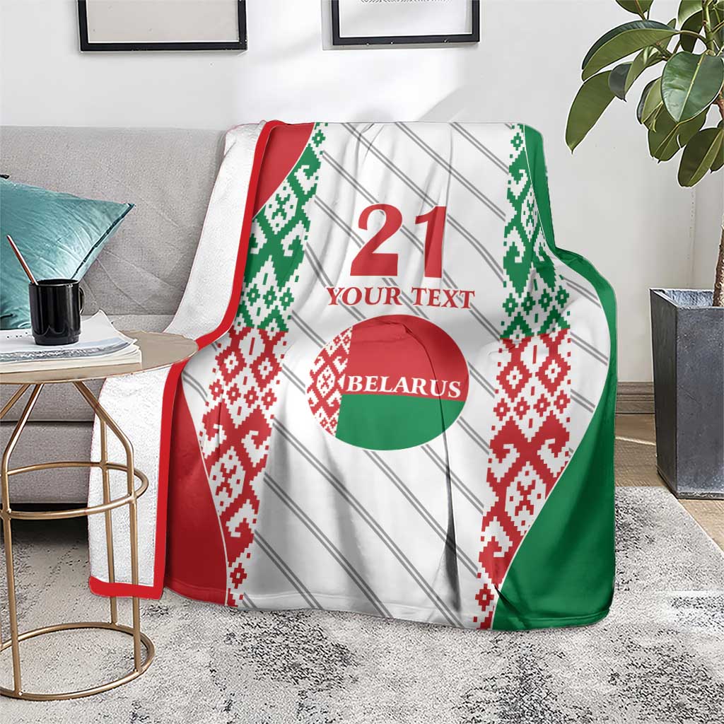 Belarus Football Custom Blanket Rushnyk Pattern