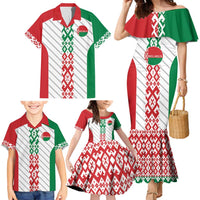 Belarus Football Custom Family Matching Mermaid Dress and Hawaiian Shirt Rushnyk Pattern