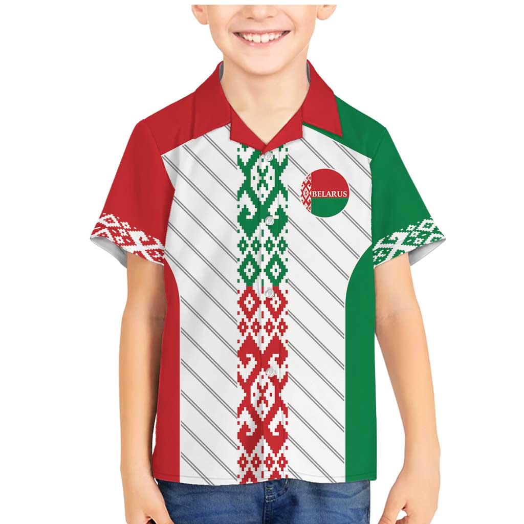 Belarus Football Custom Family Matching Mermaid Dress and Hawaiian Shirt Rushnyk Pattern