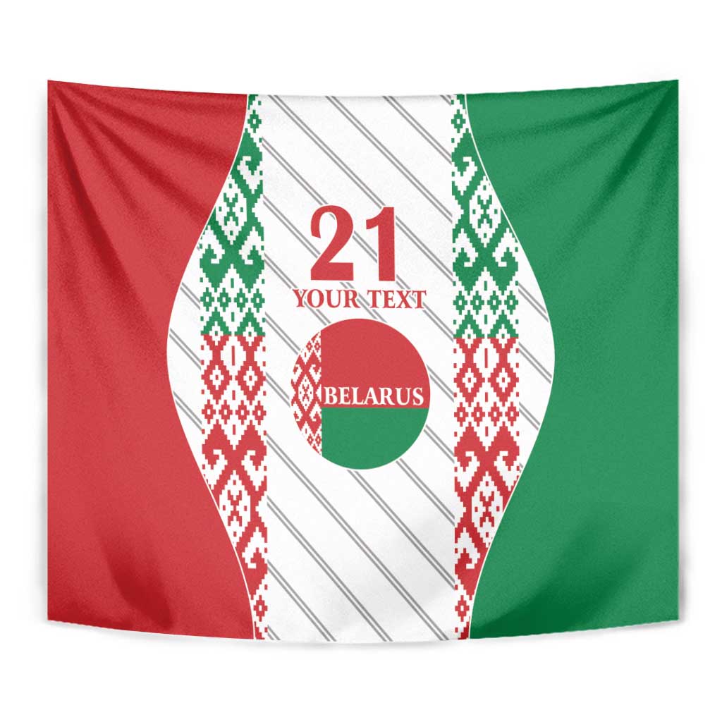 Belarus Football Custom Tapestry Rushnyk Pattern