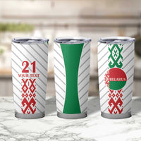 Belarus Football Custom Tumbler Cup Rushnyk Pattern