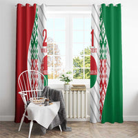Belarus Football Custom Window Curtain Rushnyk Pattern - Wonder Print Shop