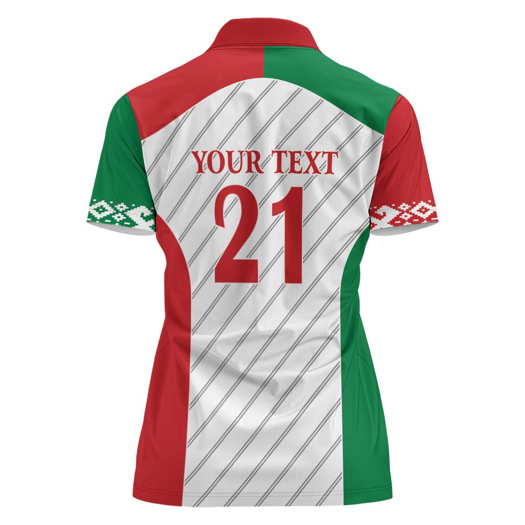 Belarus Football Custom Women Polo Shirt Rushnyk Pattern - Wonder Print Shop