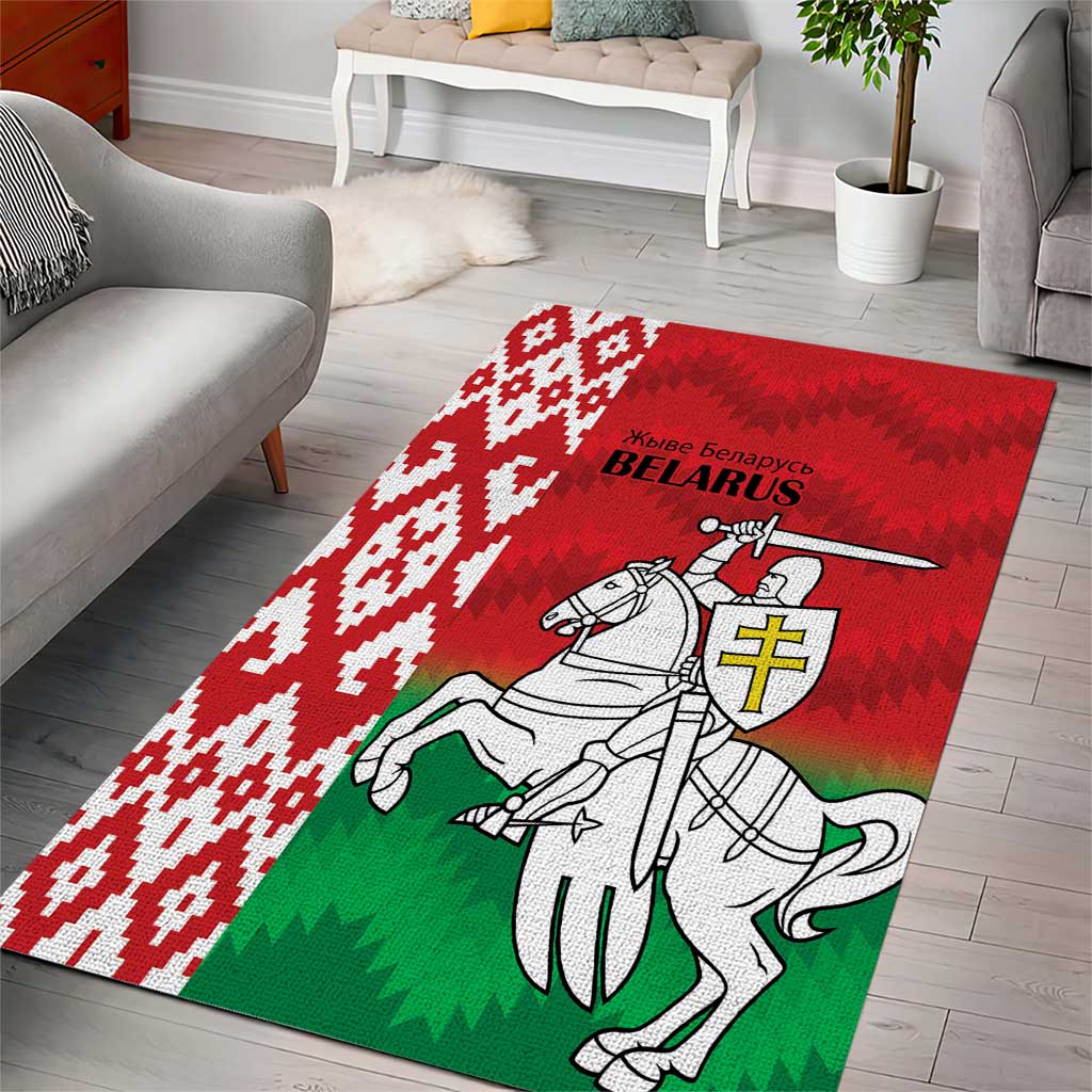 Republic of Belarus Area Rug Pahonia Rushnyk Pattern