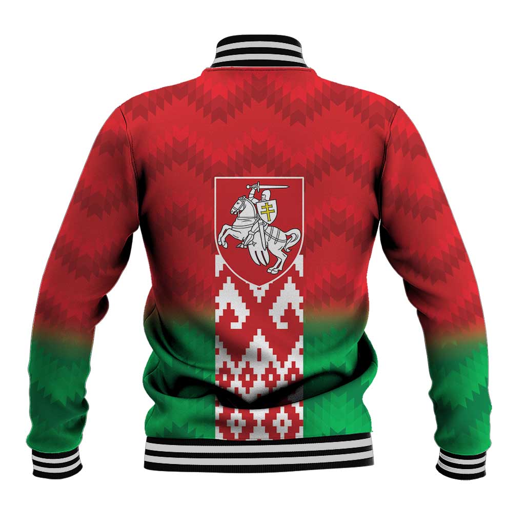 Republic of Belarus Baseball Jacket Pahonia Rushnyk Pattern
