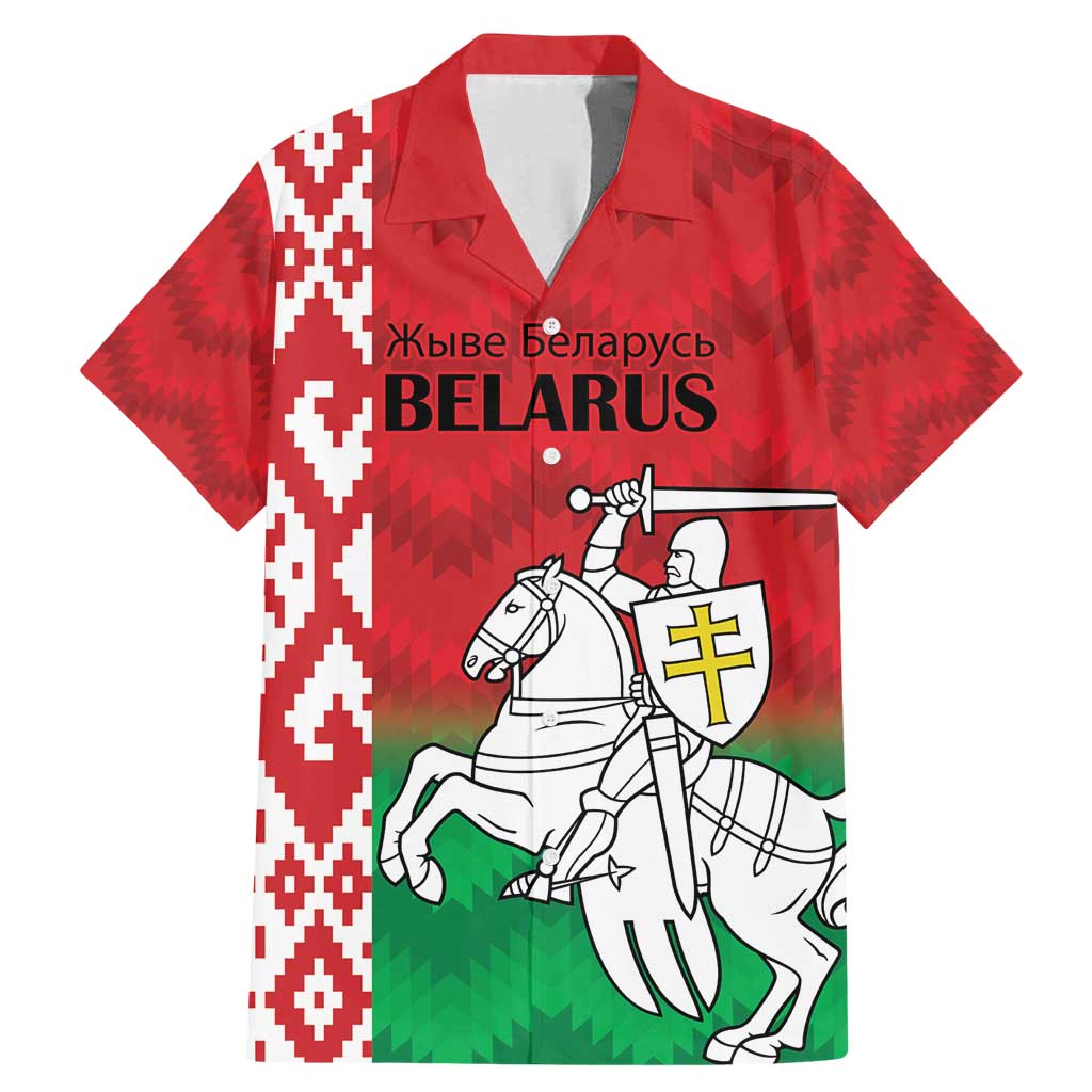 Republic of Belarus Family Matching Mermaid Dress and Hawaiian Shirt Pahonia Rushnyk Pattern