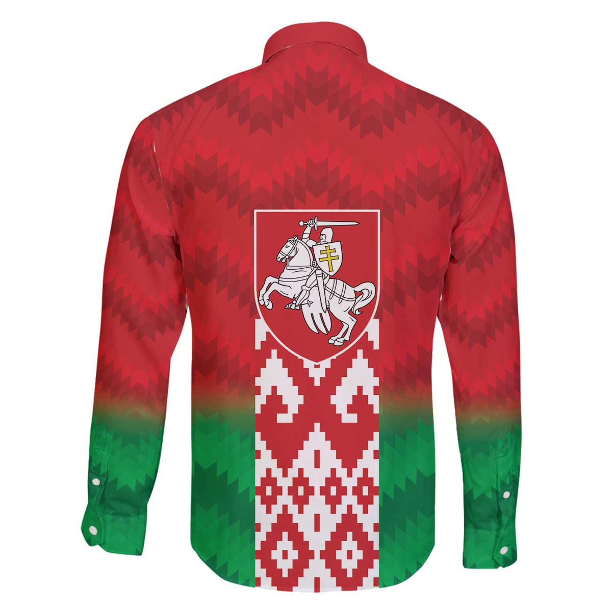 Republic of Belarus Family Matching Off The Shoulder Long Sleeve Dress and Hawaiian Shirt Pahonia Rushnyk Pattern