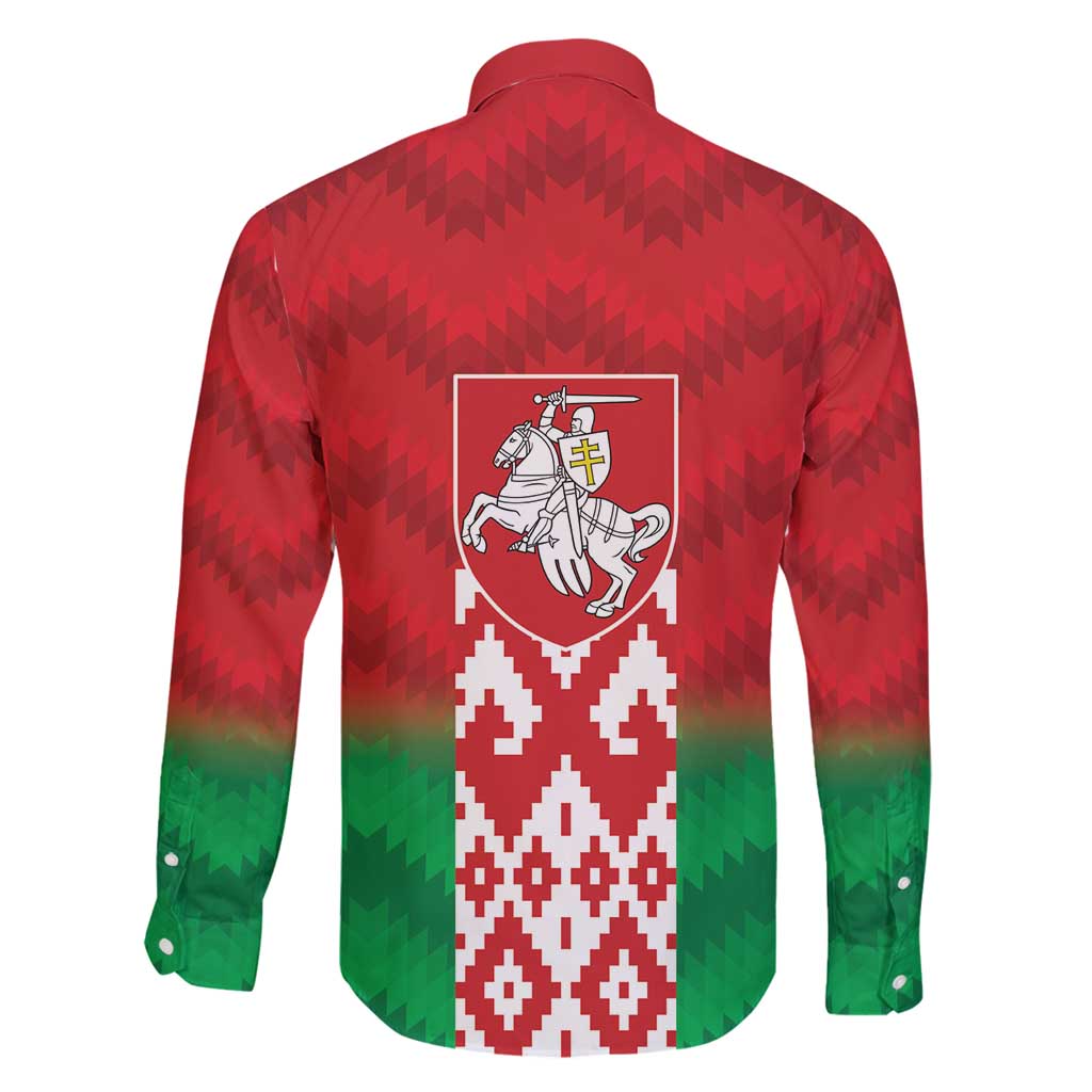 Republic of Belarus Family Matching Off Shoulder Short Dress and Hawaiian Shirt Pahonia Rushnyk Pattern