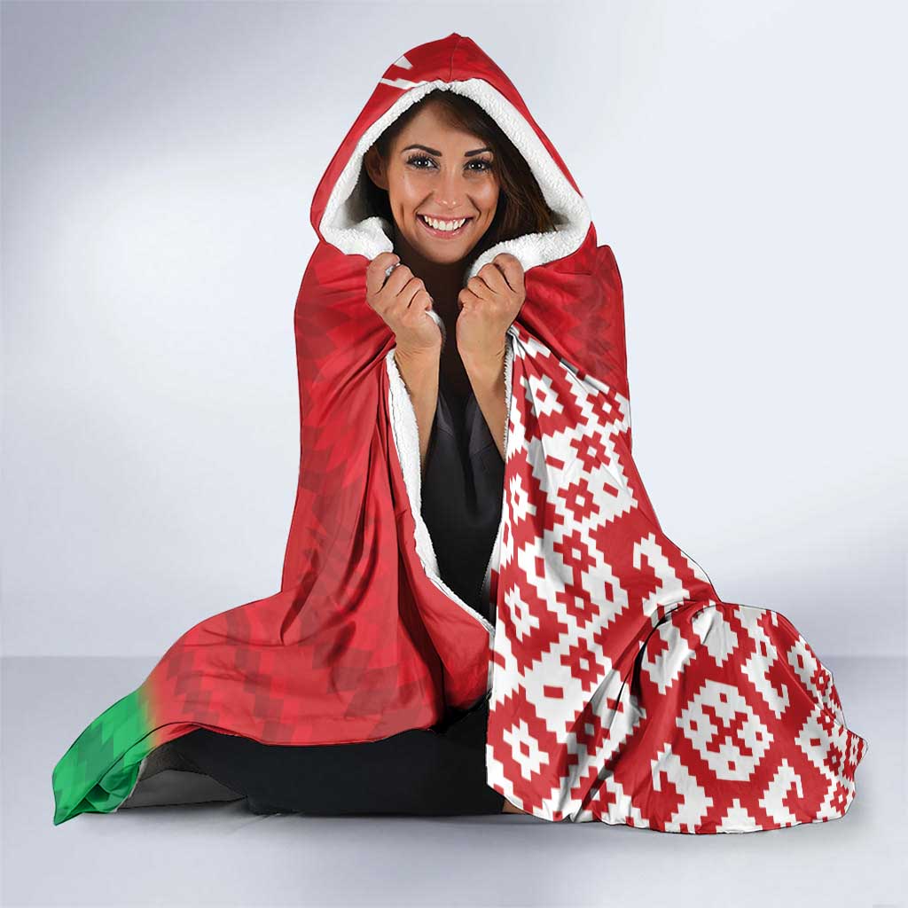 Republic of Belarus Hooded Blanket Pahonia Rushnyk Pattern