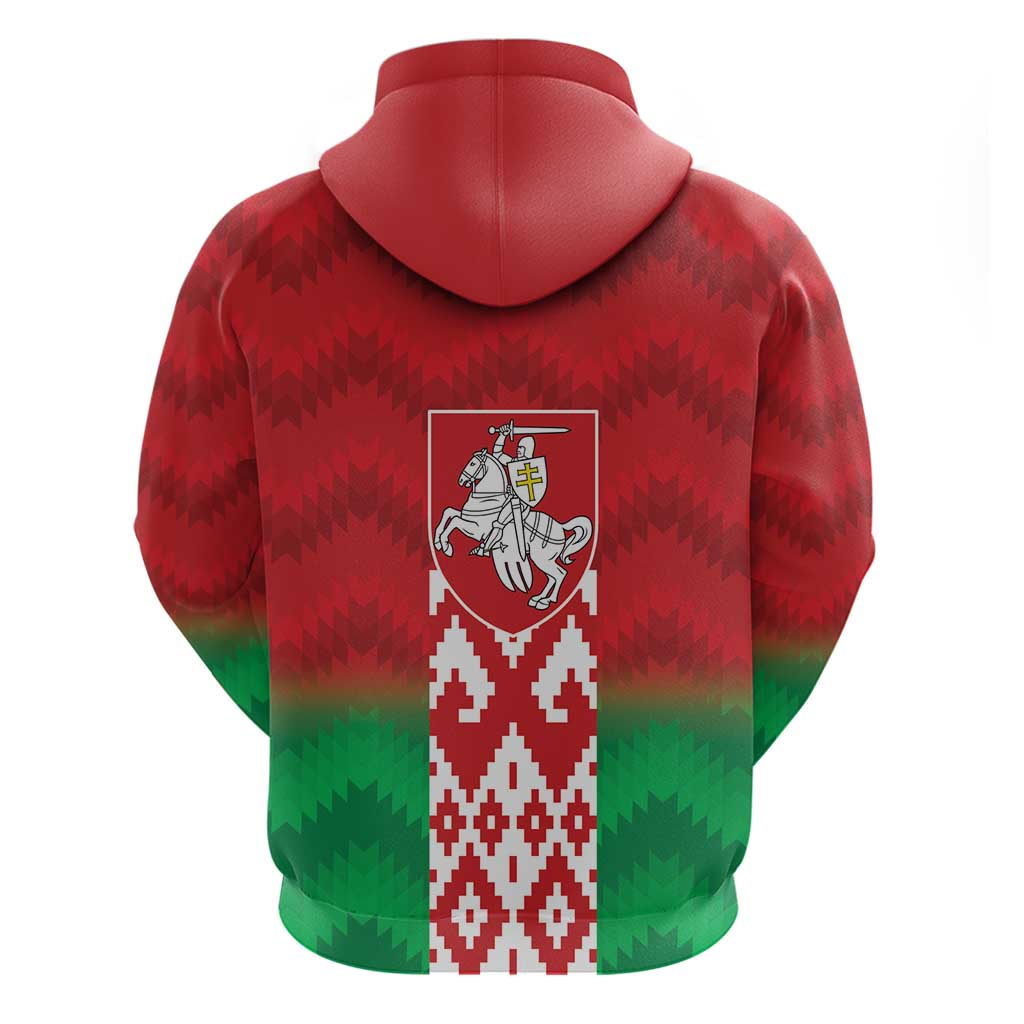 Republic of Belarus Hoodie Pahonia Rushnyk Pattern