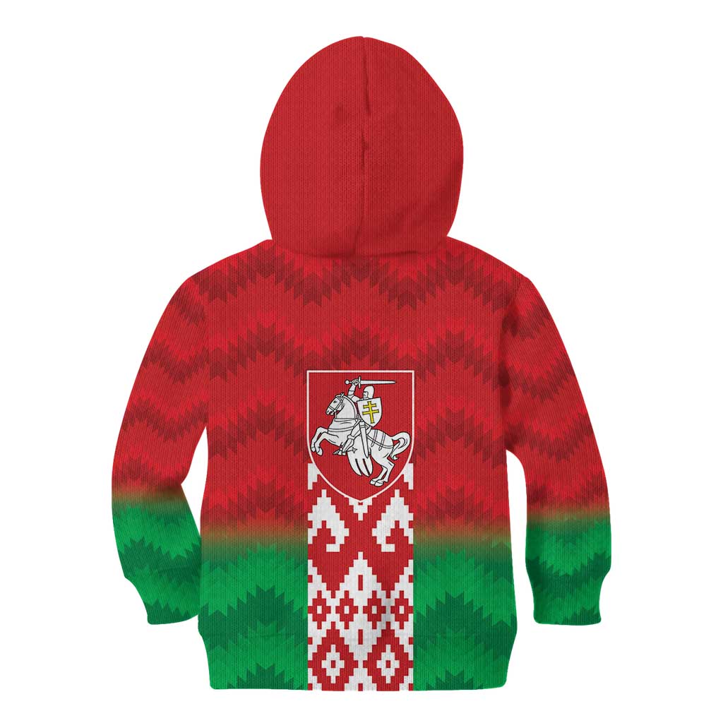 Republic of Belarus Kid Hoodie Pahonia Rushnyk Pattern