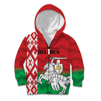 Republic of Belarus Kid Hoodie Pahonia Rushnyk Pattern