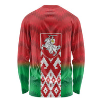 Republic of Belarus Long Sleeve Shirt Pahonia Rushnyk Pattern
