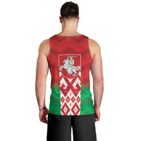Republic of Belarus Men Tank Top Pahonia Rushnyk Pattern