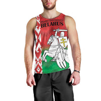 Republic of Belarus Men Tank Top Pahonia Rushnyk Pattern