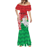 Republic of Belarus Mermaid Dress Pahonia Rushnyk Pattern