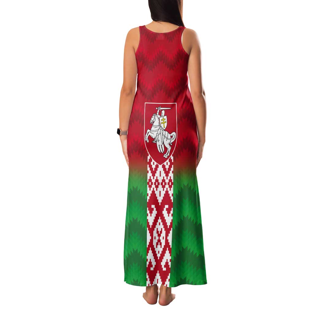 Republic of Belarus Tank Maxi Dress Pahonia Rushnyk Pattern