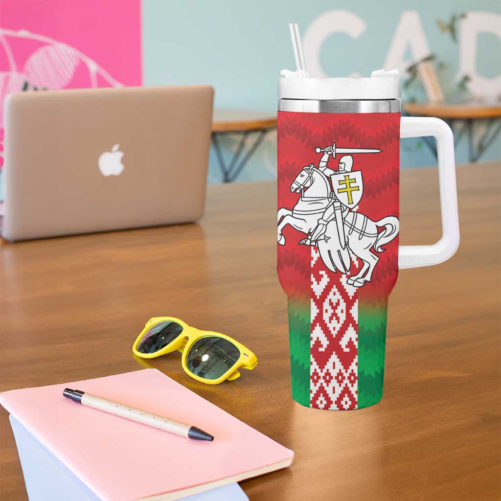 Republic of Belarus Tumbler With Handle Pahonia Rushnyk Pattern