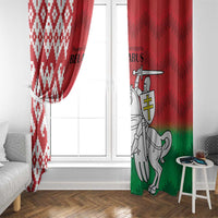 Republic of Belarus Window Curtain Pahonia Rushnyk Pattern - Wonder Print Shop