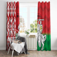 Republic of Belarus Window Curtain Pahonia Rushnyk Pattern - Wonder Print Shop