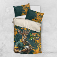 Custom South Africa Rugby Bedding Set The Springboks Mascot Sporty Version LT9 - Wonder Print Shop