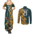 Custom South Africa Rugby Couples Matching Summer Maxi Dress and Long Sleeve Button Shirt The Springboks Mascot Sporty Version LT9 - Wonder Print Shop