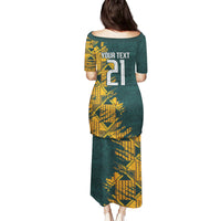 Custom South Africa Rugby Family Matching Puletasi and Hawaiian Shirt The Springboks Mascot Sporty Version - Wonder Print Shop