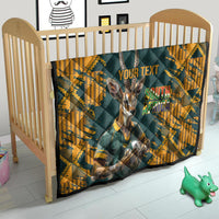 Custom South Africa Rugby Quilt The Springboks Mascot Sporty Version - Wonder Print Shop