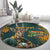 Custom South Africa Rugby Round Carpet The Springboks Mascot Sporty Version