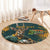 Custom South Africa Rugby Round Carpet The Springboks Mascot Sporty Version