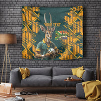 Custom South Africa Rugby Tapestry The Springboks Mascot Sporty Version - Wonder Print Shop