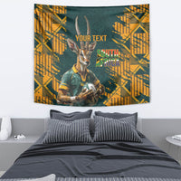 Custom South Africa Rugby Tapestry The Springboks Mascot Sporty Version - Wonder Print Shop