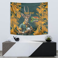 Custom South Africa Rugby Tapestry The Springboks Mascot Sporty Version - Wonder Print Shop