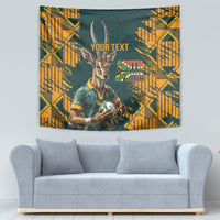 Custom South Africa Rugby Tapestry The Springboks Mascot Sporty Version - Wonder Print Shop