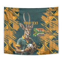 Custom South Africa Rugby Tapestry The Springboks Mascot Sporty Version - Wonder Print Shop
