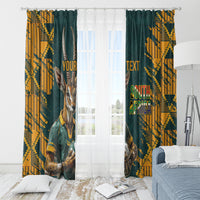 Custom South Africa Rugby Window Curtain The Springboks Mascot Sporty Version - Wonder Print Shop