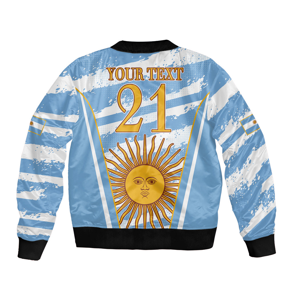 Custom Vamos Argentina Bomber Jacket The Pumas Rugby Mascot Sporty Version LT9 - Wonder Print Shop