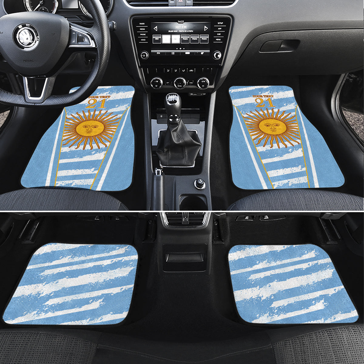 Custom Vamos Argentina Car Mats The Pumas Rugby Mascot Sporty Version LT9 - Wonder Print Shop