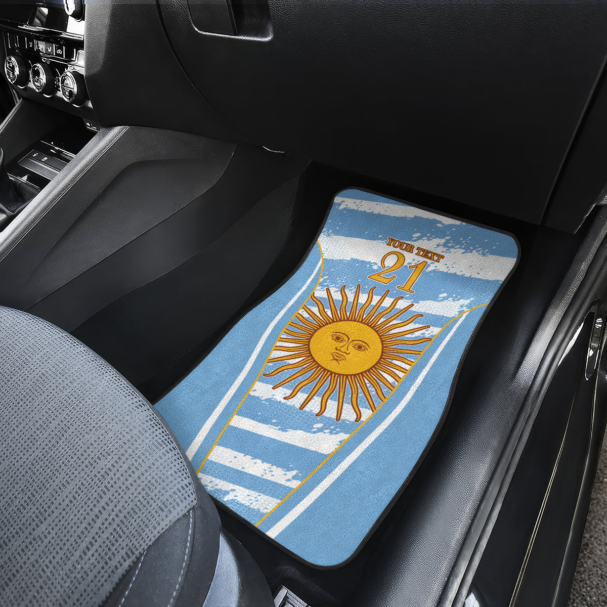 Custom Vamos Argentina Car Mats The Pumas Rugby Mascot Sporty Version LT9 - Wonder Print Shop