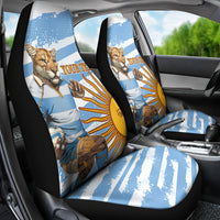 Custom Vamos Argentina Car Seat Cover The Pumas Rugby Mascot Sporty Version LT9 - Wonder Print Shop