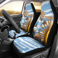 Custom Vamos Argentina Car Seat Cover The Pumas Rugby Mascot Sporty Version LT9 - Wonder Print Shop