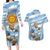 Custom Vamos Argentina Couples Matching Long Sleeve Bodycon Dress and Hawaiian Shirt The Pumas Rugby Mascot Sporty Version LT9 - Wonder Print Shop
