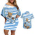 Custom Vamos Argentina Couples Matching Off Shoulder Short Dress and Hawaiian Shirt The Pumas Rugby Mascot Sporty Version LT9 - Wonder Print Shop