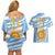 Custom Vamos Argentina Couples Matching Off Shoulder Short Dress and Hawaiian Shirt The Pumas Rugby Mascot Sporty Version LT9 - Wonder Print Shop