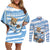 Custom Vamos Argentina Couples Matching Off Shoulder Short Dress and Long Sleeve Button Shirt The Pumas Rugby Mascot Sporty Version LT9 - Wonder Print Shop