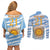 Custom Vamos Argentina Couples Matching Off Shoulder Short Dress and Long Sleeve Button Shirt The Pumas Rugby Mascot Sporty Version LT9 - Wonder Print Shop