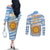 Custom Vamos Argentina Couples Matching Off The Shoulder Long Sleeve Dress and Long Sleeve Button Shirt The Pumas Rugby Mascot Sporty Version