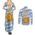Custom Vamos Argentina Couples Matching Summer Maxi Dress and Long Sleeve Button Shirt The Pumas Rugby Mascot Sporty Version LT9 - Wonder Print Shop